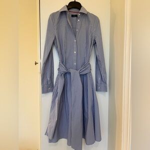 Untuckit blue striped size 0 shirt dress